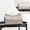 Leather Tissue Box Household Living Room Tea Table PU Rattan Leather Tissue Box Kitchen Desktop Nordic Napkin Holder Storage Box 3