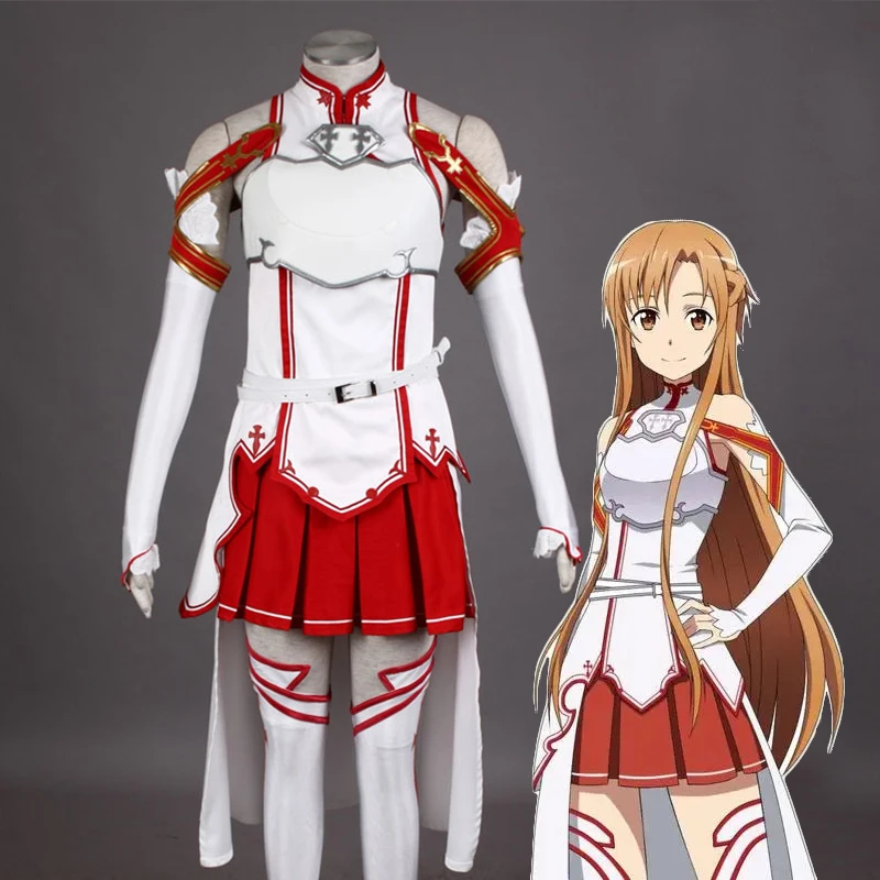 

Anime Sword Art Online Yuuki Asuna Cosplay Costumes Game Uniform Halloween Carnival Suit For Women Girls