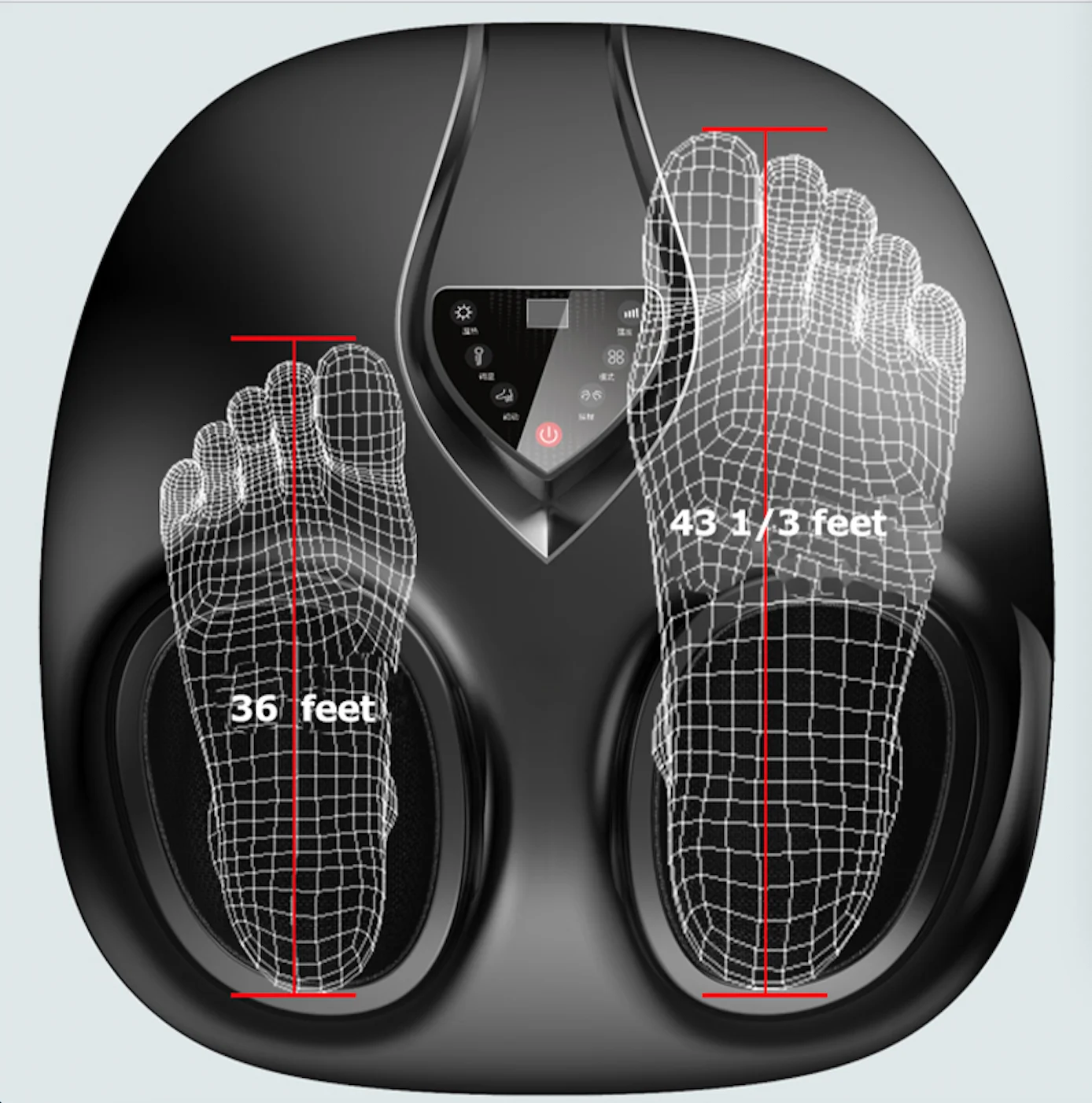 Electric Foot Massager for Adults with Vibration and Heat