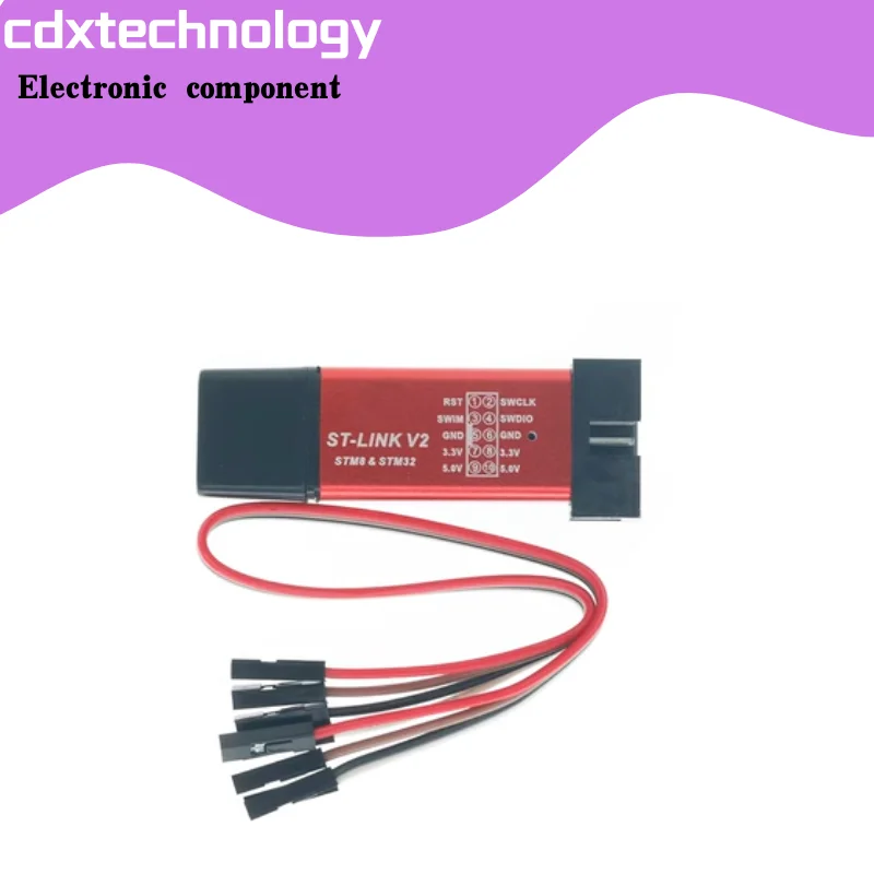 St-Link V2 Downloader Stlink Stm8/Stm32 Emulatore Programmatore Burn Line Debugger