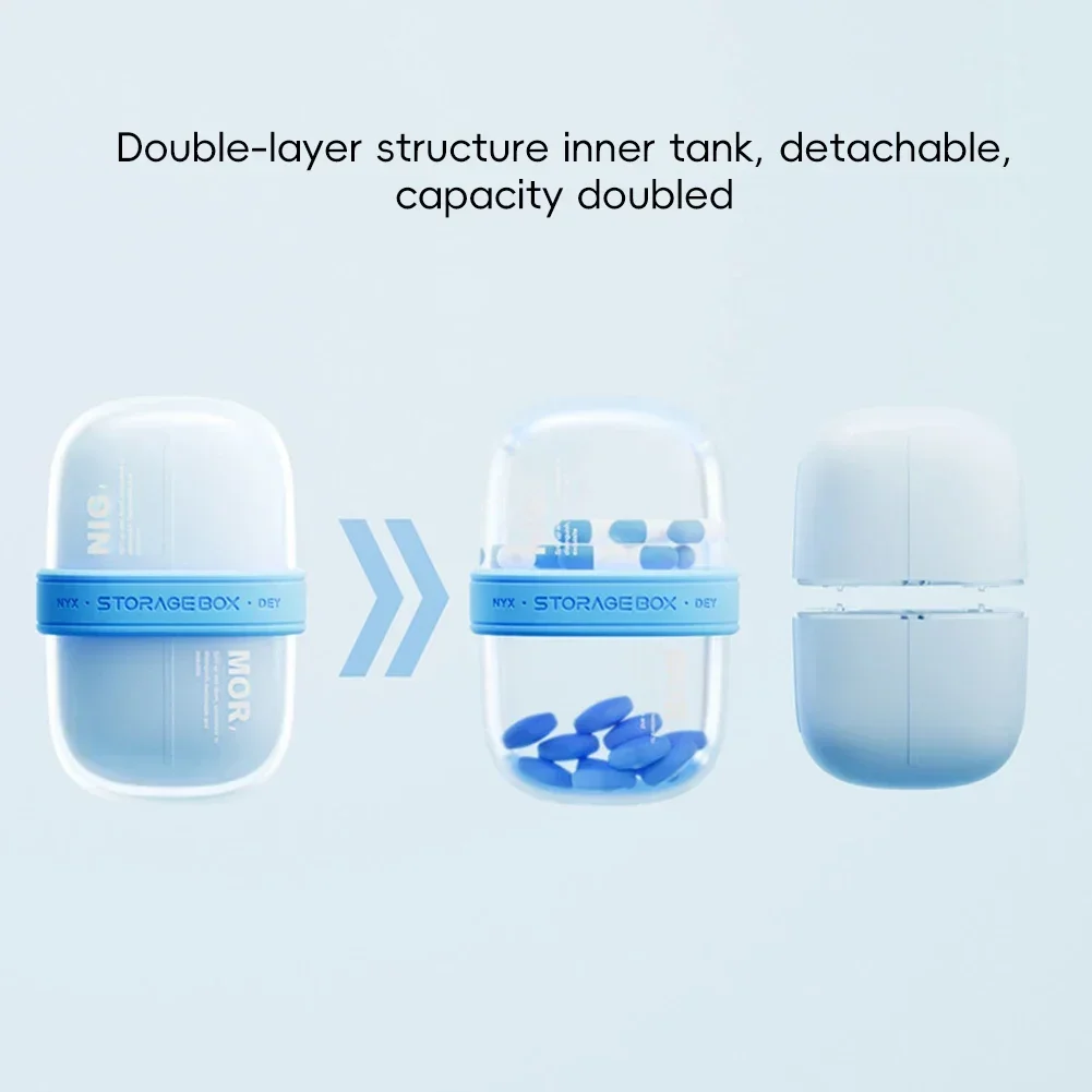Compact Travel Pill Organizer - Lightweight Medicine Case