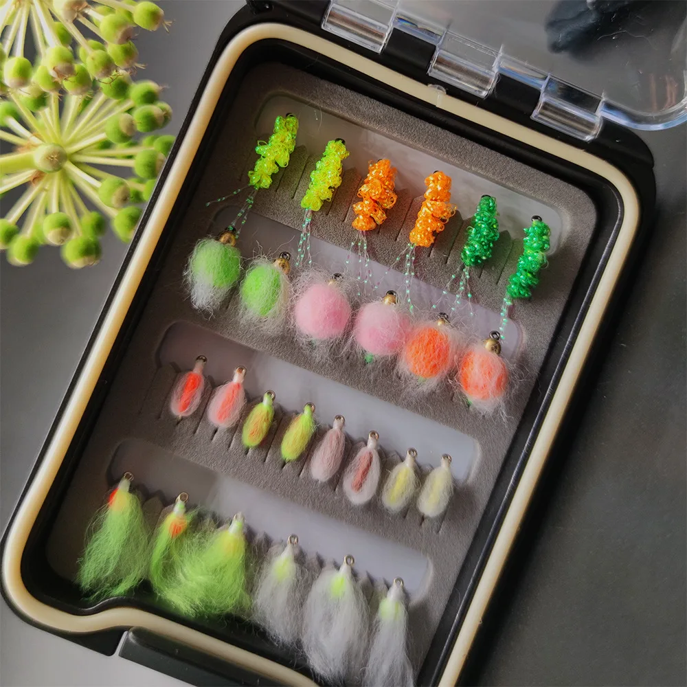 Batman Fly | Mosche Da Pesca A Mosca Con Testa A Perline | Salmone E Trota (6 Pezzi)