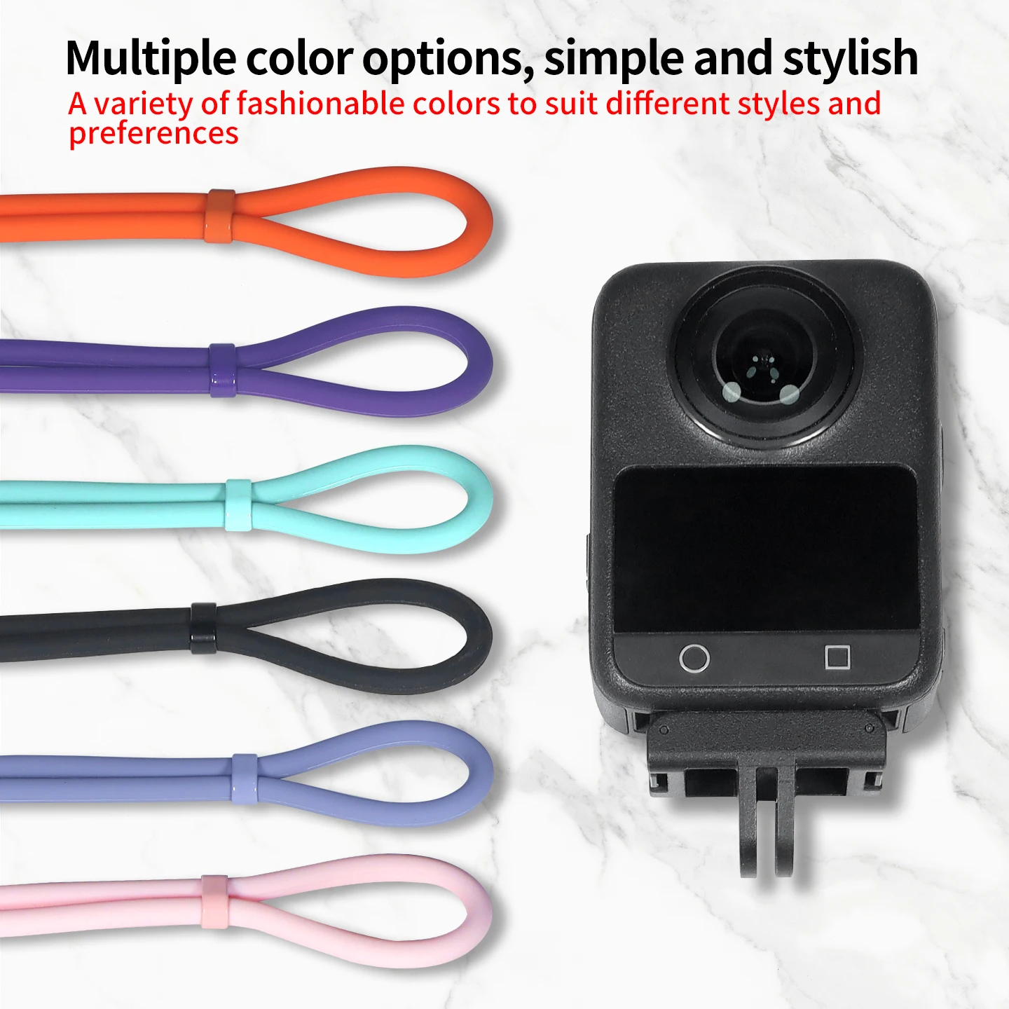 Silikon-Lanyard, Handschlaufe, Kamera, zum Aufhängen, Anti-Verlust, für GoPro Hero 13 DJI ACTION 6 Pocket3 Insta360 X5 Smartphone-Zubehör – Detail 5