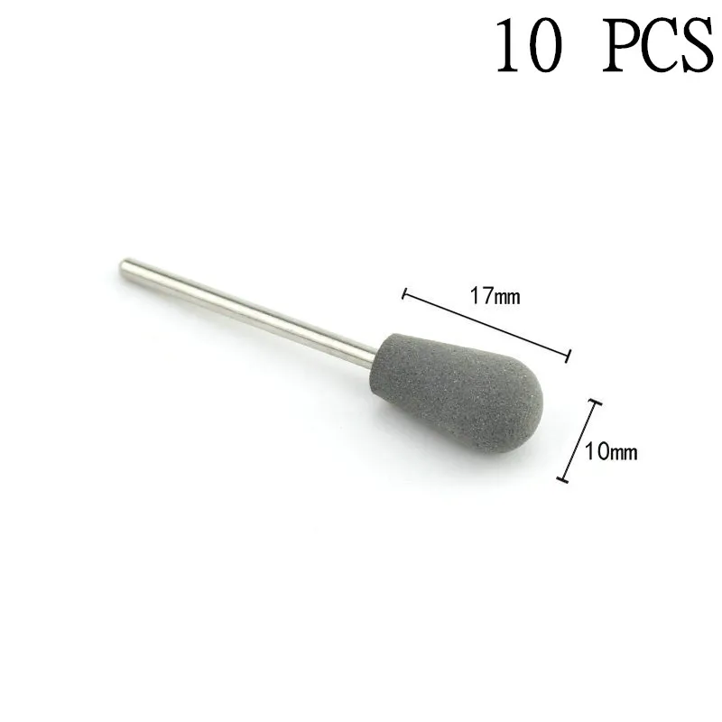 6-Piece Rubber Silicone Nail Drill Bit Set for Manicure and Polishing