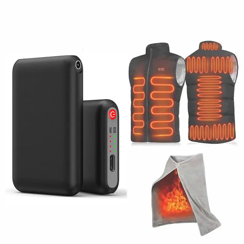 10000mAh Heating Vest Battery Battery Pack for Heated Vest, Heat Jacket Gloves children s heated vest kids heated vest electric heated vest high temperature resistance teenagers heated wasitcoat