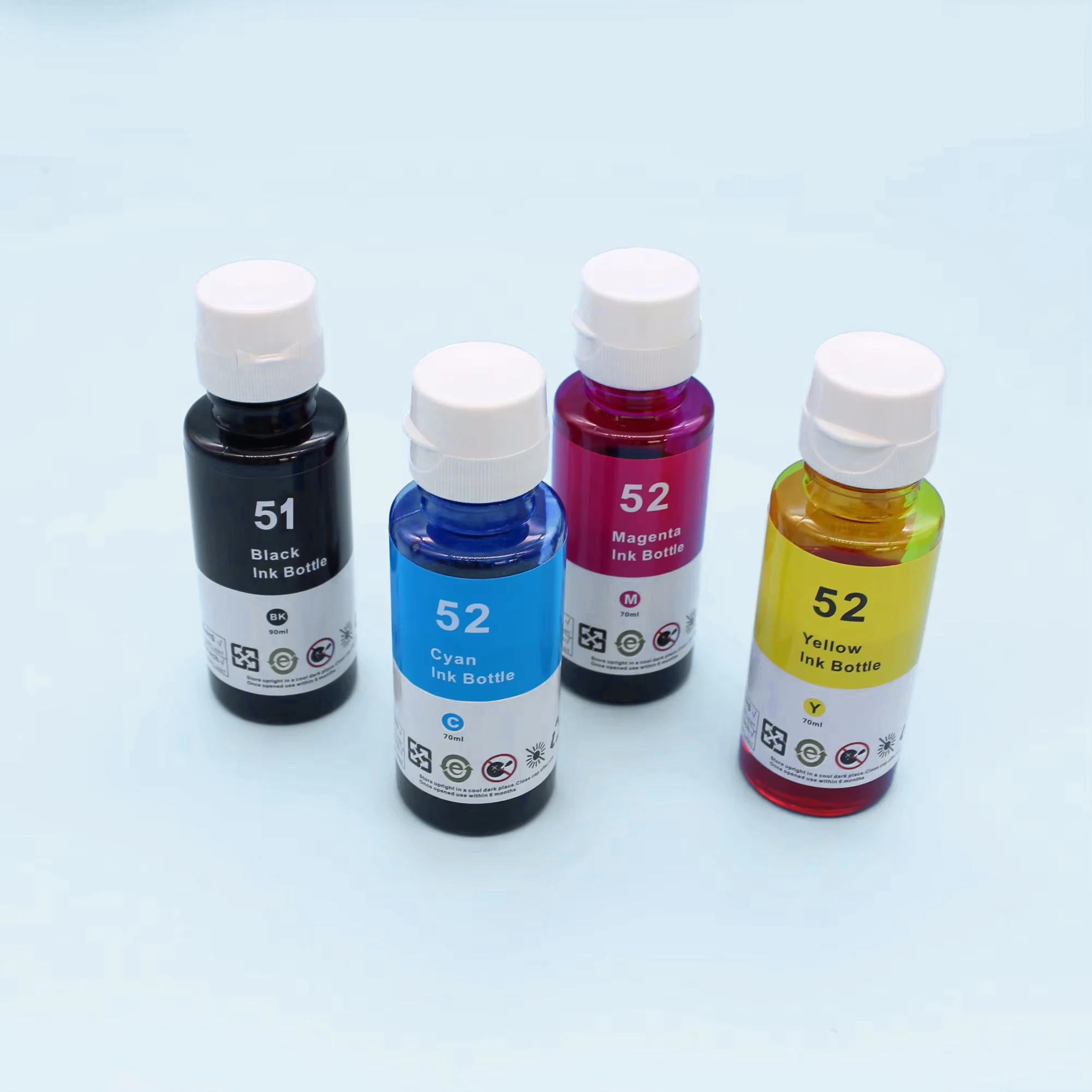 4 Colors GT51 GT52 Dye Ink Bottle For HP DeskJet GT 5810 5820 GT5810 GT5820 51 52 Tank Inkjet Water-based Dye Ink