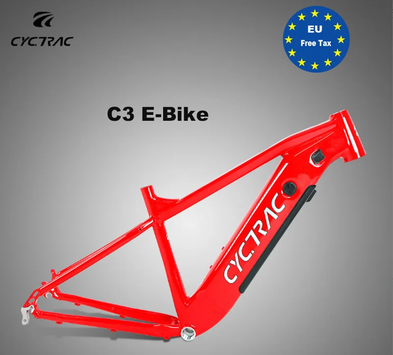 EBikeFrameTwitterMtbAlluminumAlloyElectricFramesetBSA68Rear
