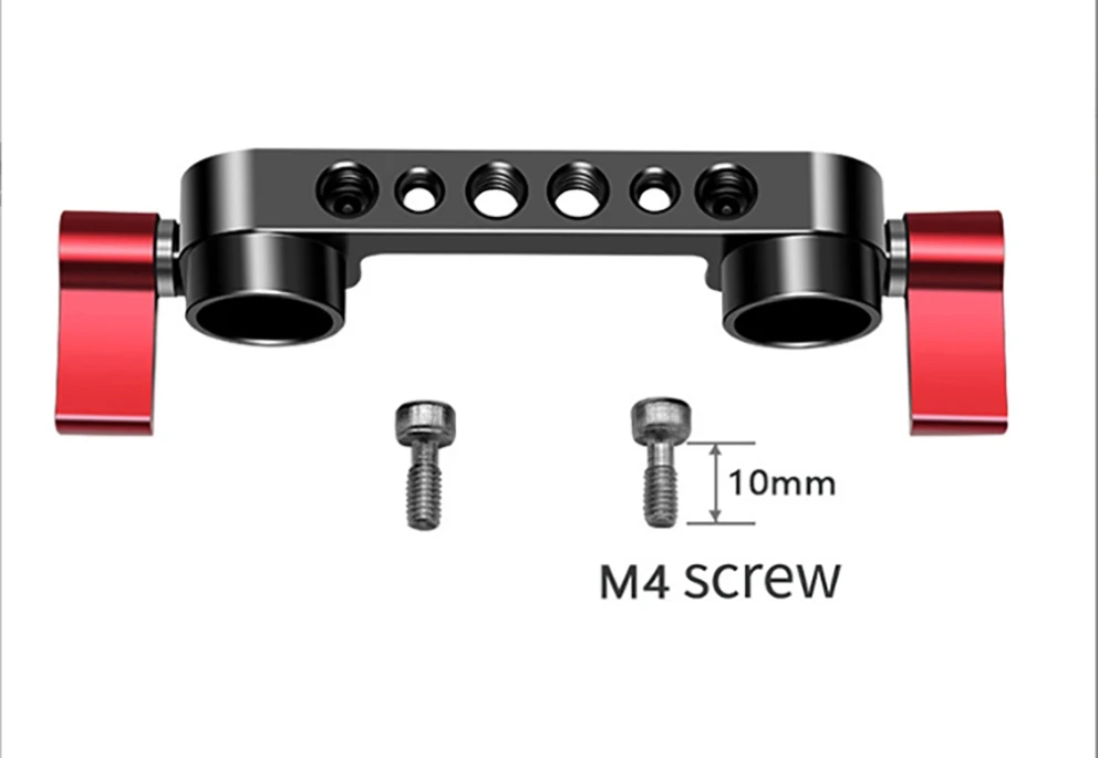 

New 15mm Rod Clamp with 1/4"-20 Standard Thread and M4 screws for Camera Shoulder Rig 15mm Cage 15mm DSLR Camera Rig