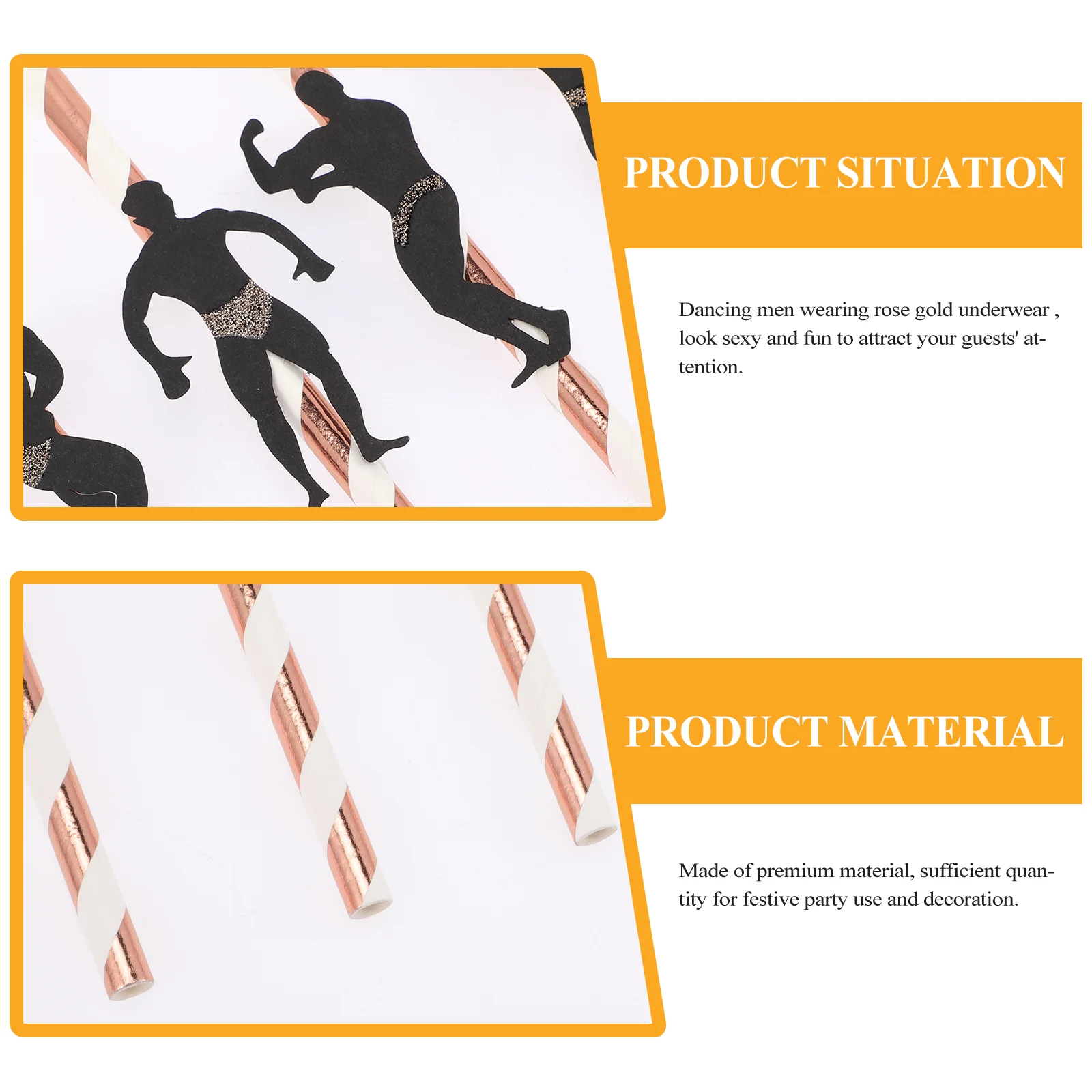 24 Pcs Party Paper Straws Decorations Dancer for Drinking Coffee Card Bachelorette Fitness