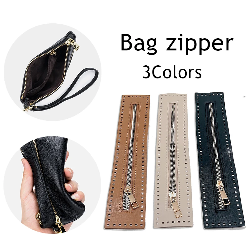 27cm long Leather Zipper Useful For Crochet Bag Hardware Soild Zipper Sewing Accessory Useful Handbag Leather Zipper