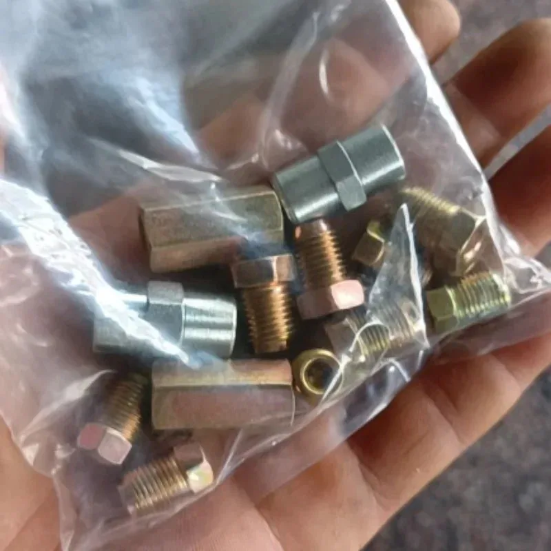 Brass Connector Brake Hose Repair Joint Accessories Brake Hose Brass Fittings Car Line Union Fittings Straight brake oil connector car brake pipe repair kit racing brake hose lines