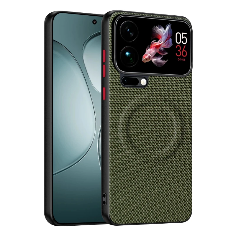 Luxury PU Leather Skin-Friendly Magnetic Back Cover