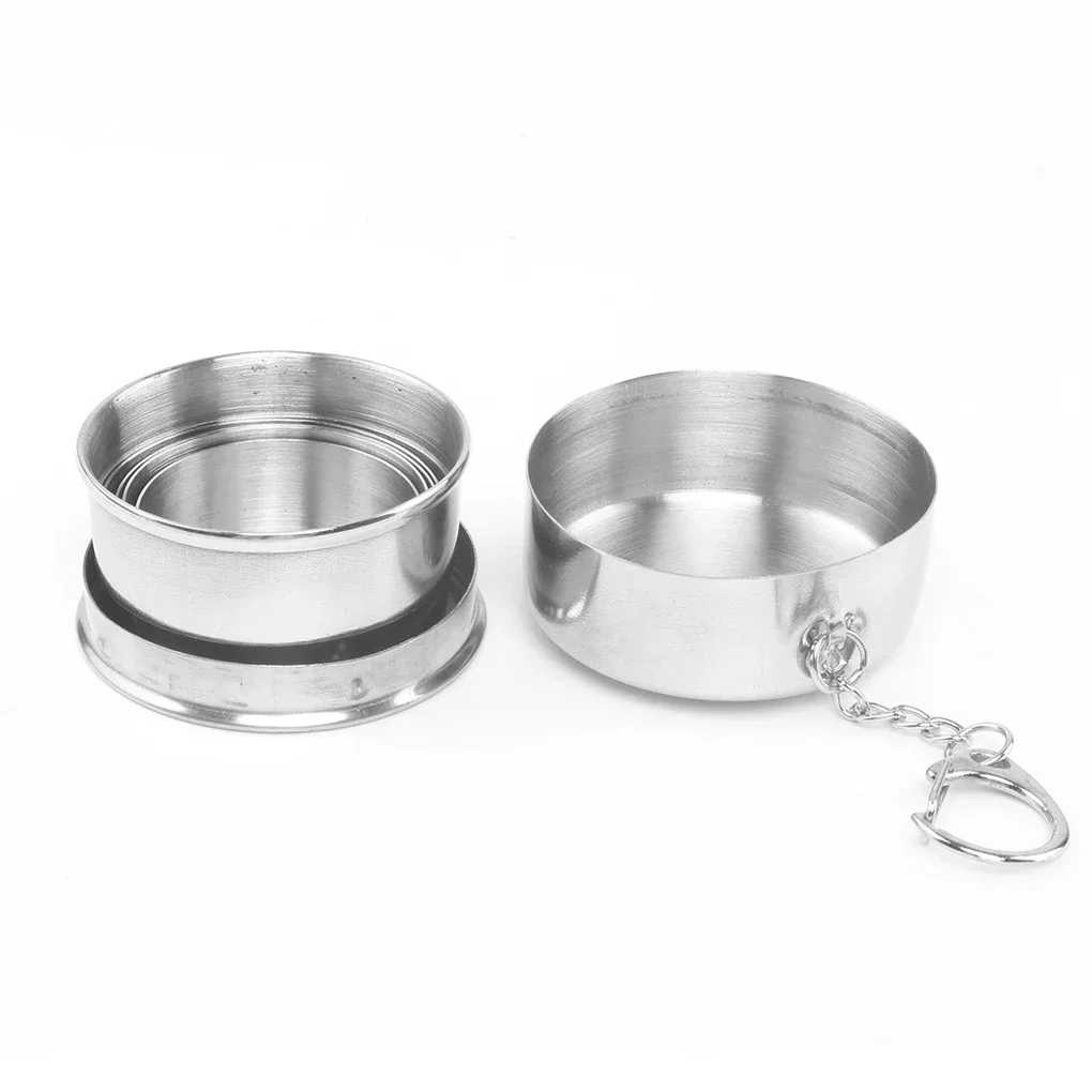 Stainless Steel Folding Retractable Cup, Blackjack Teacups, Folding Glass, Glass, 75ml