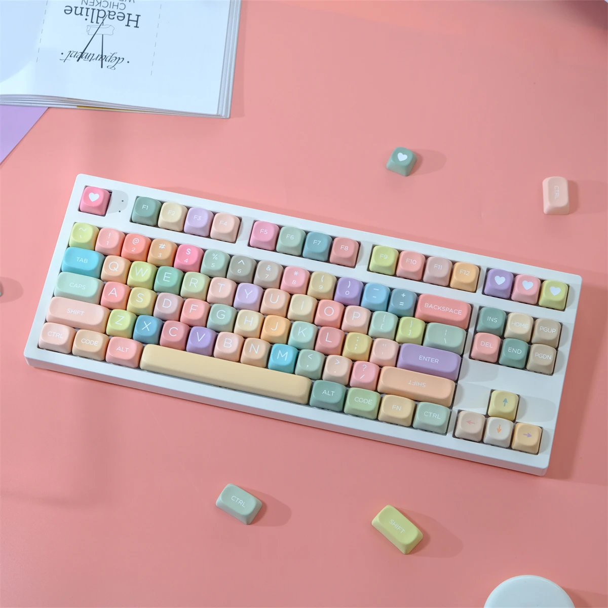 Moa Jelly Delights Keycaps Pbt Dye Sub Keycap Chaves Doces Coloridas 126 Teclas para Teclado Mecânico Fazendo - Imagem 2