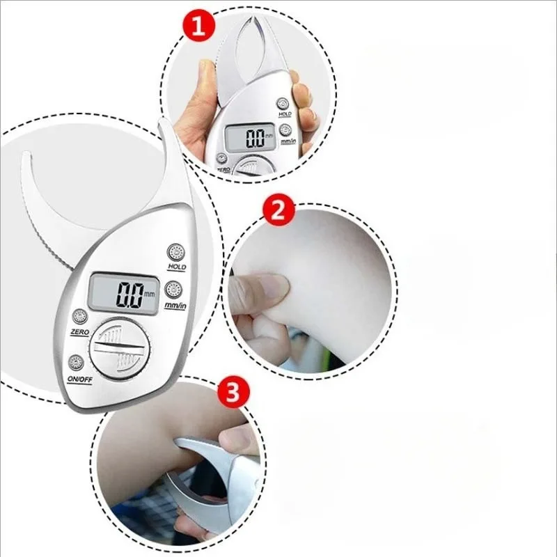 Digital Caliper - Skinfold Measurement Tool For Accurate Body Fat Testing_voghion.com