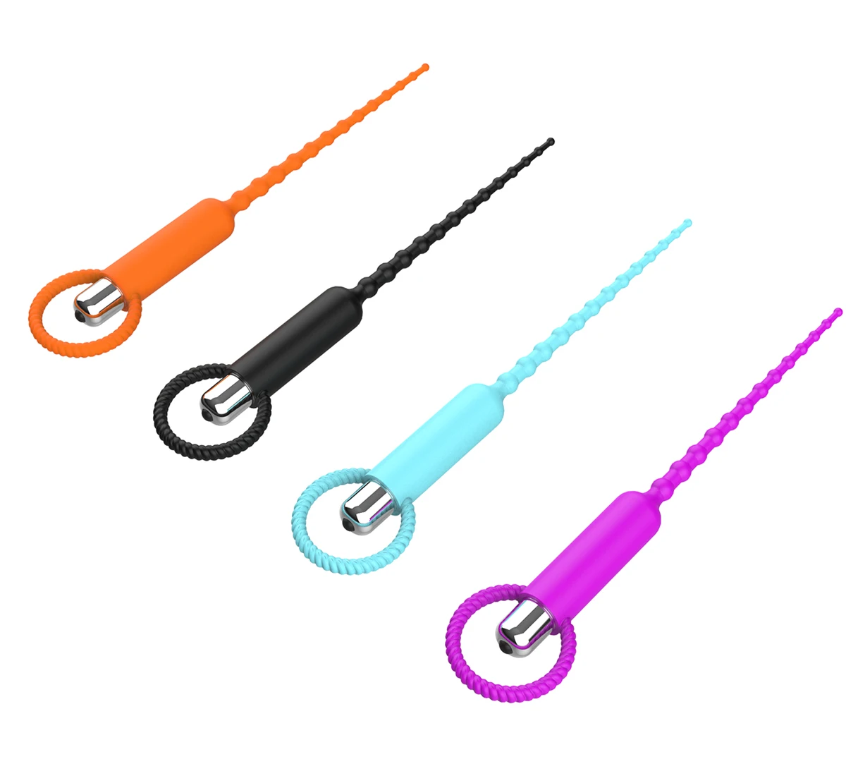 Silicone Urethral Catheter Vibrators 10 Powerful Vibration Modes Penis Plug Vibrator Urethra Dilator Vibrating Bullet