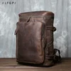 Retro Crazy Horse Leather Vertical Style Backpack Men's Head Layer Cowhide Large Capacity Business Travel Computer Bag 1