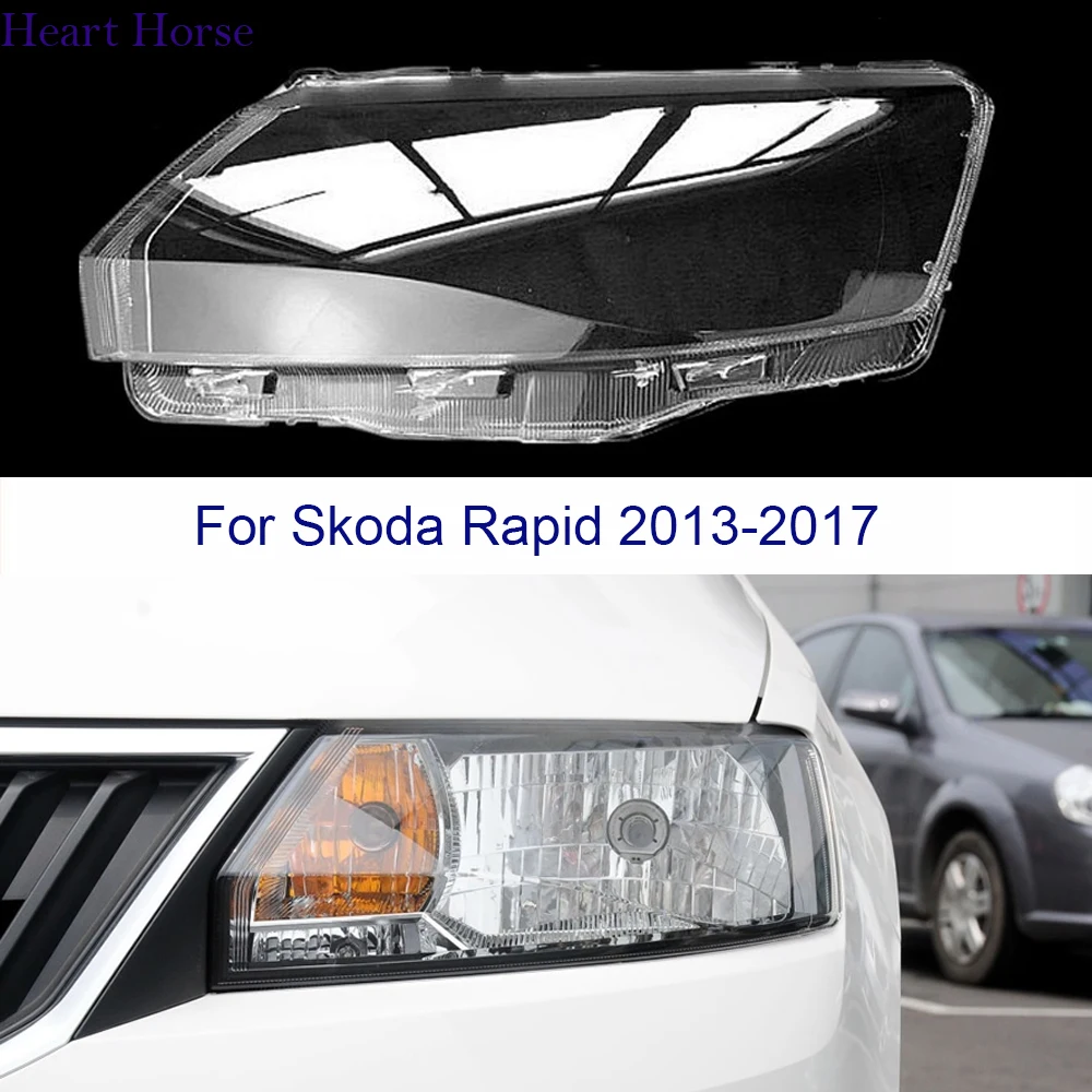 For-Skoda-Rapid-2013-2017-Headlight-Cover-Shade-Headlamp-Shell ...