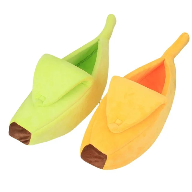 Warm Banana Shaped Dog Cat Bed Cozy Basket Puppy Kittens Cushion Kennel Portable Pet Sleeping Mat Bed Cats Supplies 6