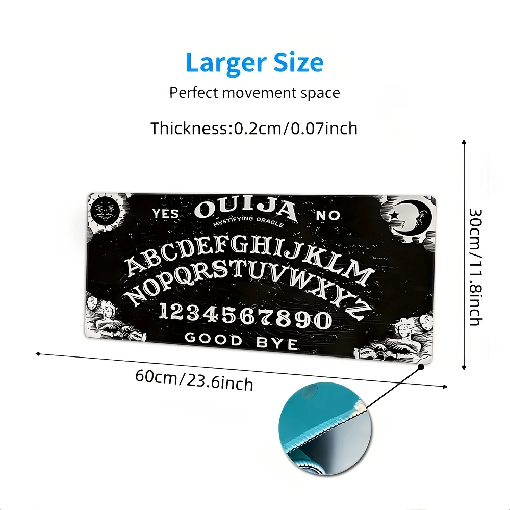Vintage Ouija Board Mouse Pad with Non-Slip Rubber Base Smooth Surface Desk Mat