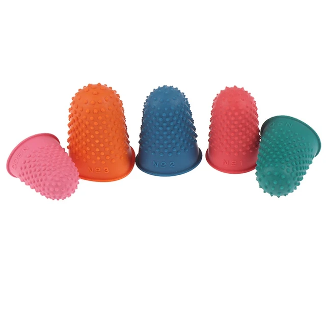 MINM 5Pcs Counting Cone Rubber Thimble Protector Sewing Quilter Finger Tip  Craft Needlework Sewing Accessories 