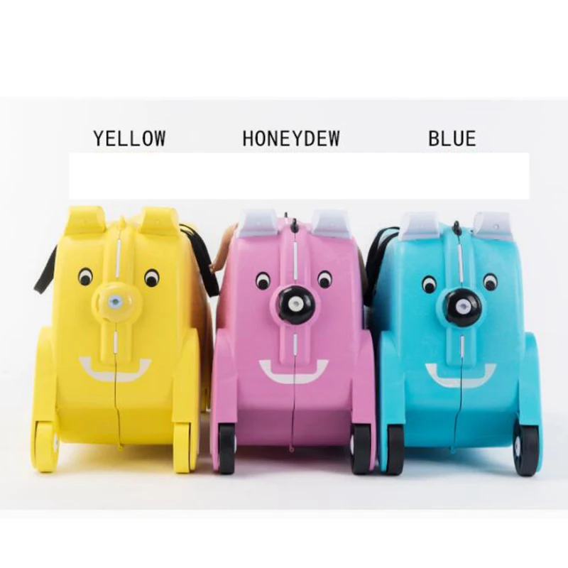 Ride-on Suitcase on wheels for kids Carry on child Rolling luggage suitcases riding trolley bag travel luggage Can sit to ride