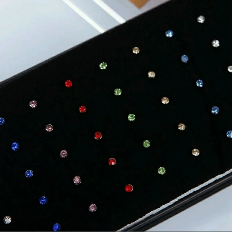 Nose Rings L Shape Stainless Steel Crystal Nose Ring Set for Women Surgical Steel Nose Piercing Studs Body Jewelry
