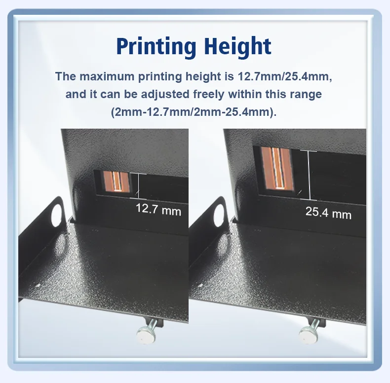 PO3 Desktop Inkjet Printer 12.7mm/25.4mm Thermal Inkjet Printer Batch Number Ima