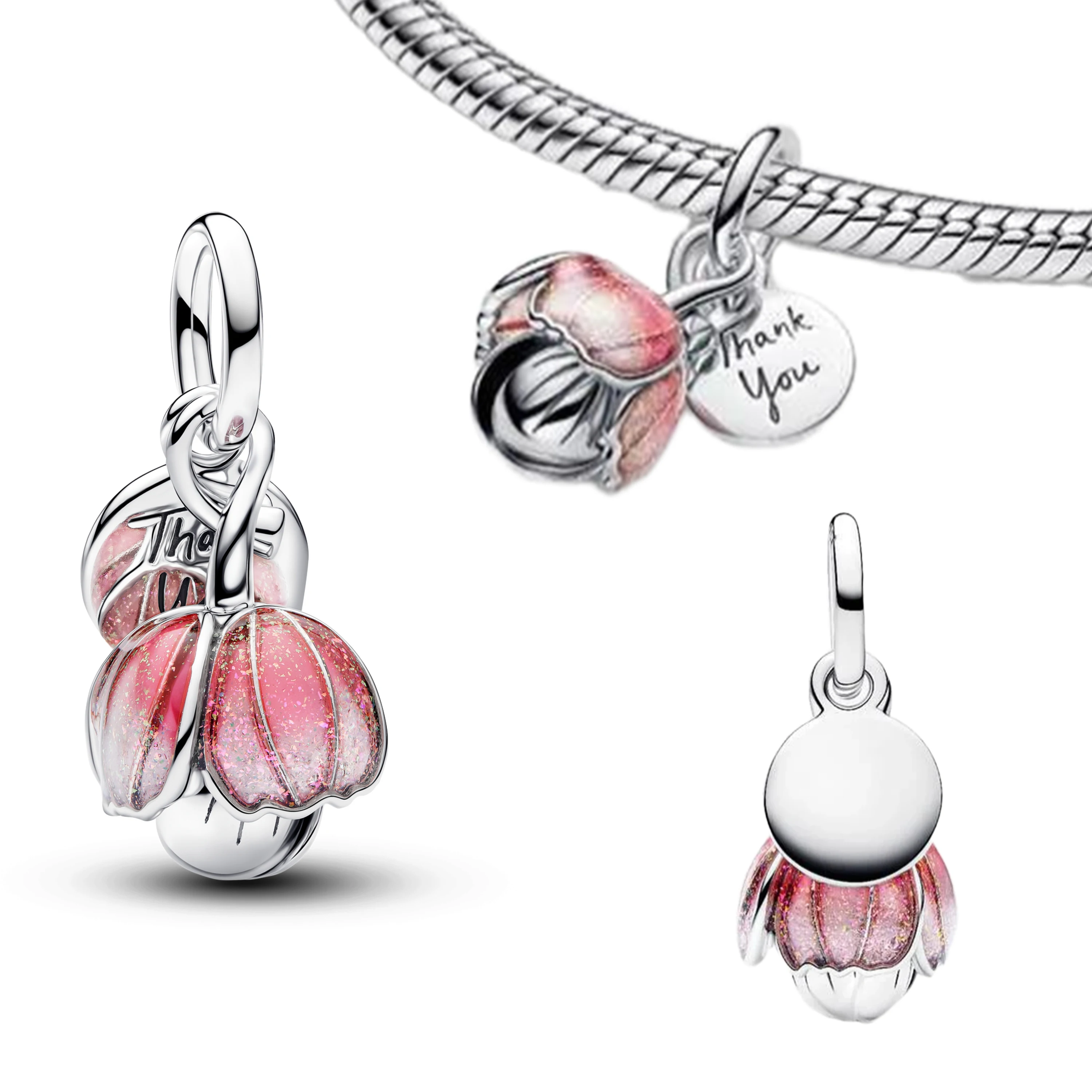 새로운  네잎 클로버 꽃 귀걸이 반지 펜던트 비즈 DIY 여성용 팔찌 목걸이 쥬얼리 선물