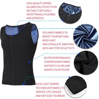 Réducteur d'abdomen pour hommes, modelant le corps, favorise la sueur, gilet de Sauna, Fitness, entraîneur de taille, ventre, amincissant, brûleur de graisse, haut Corset 5