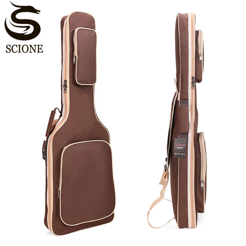 Electric Guitar Case Bass Bags Double Adjustable Straps Pad 8mm Cotton Thicken Cover 600D Oxford Classical Gig Handbag X34