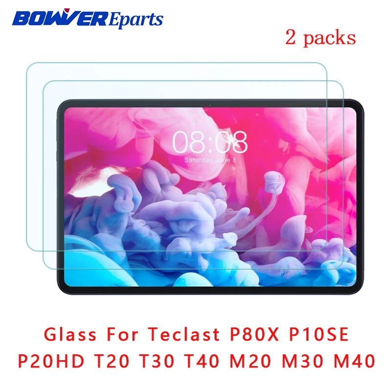 Pellicole In Vetro 2 Pezzi Per Teclast P10Hd P20 Hd Pellicola Proteggi Schermo Per Teclast M20 M40 M40Se T40 Pro Plus M30 T30 M30 Protezione Vetro