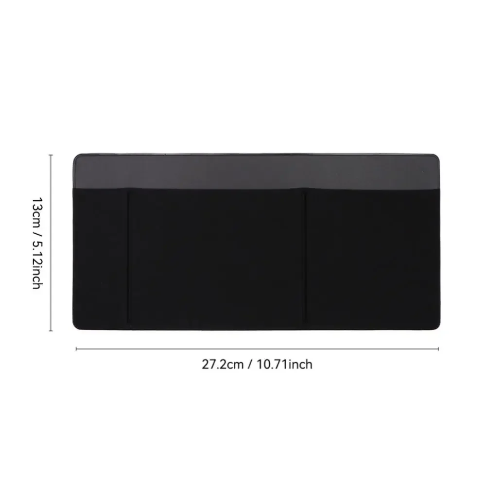 Portable PU Leather Laptop Mouse Holder Self Adhesive Storage Pouch