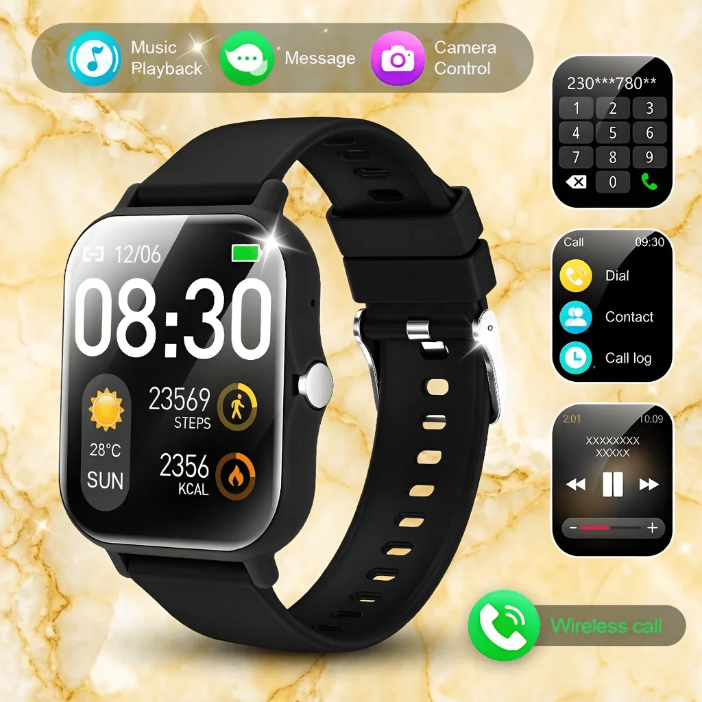 2026 New Smartwatch, Stylish And Sporty Designfor Men & Women, USB Charging, Call/Answer Calls, Halloween & Christmas Fun Gift,