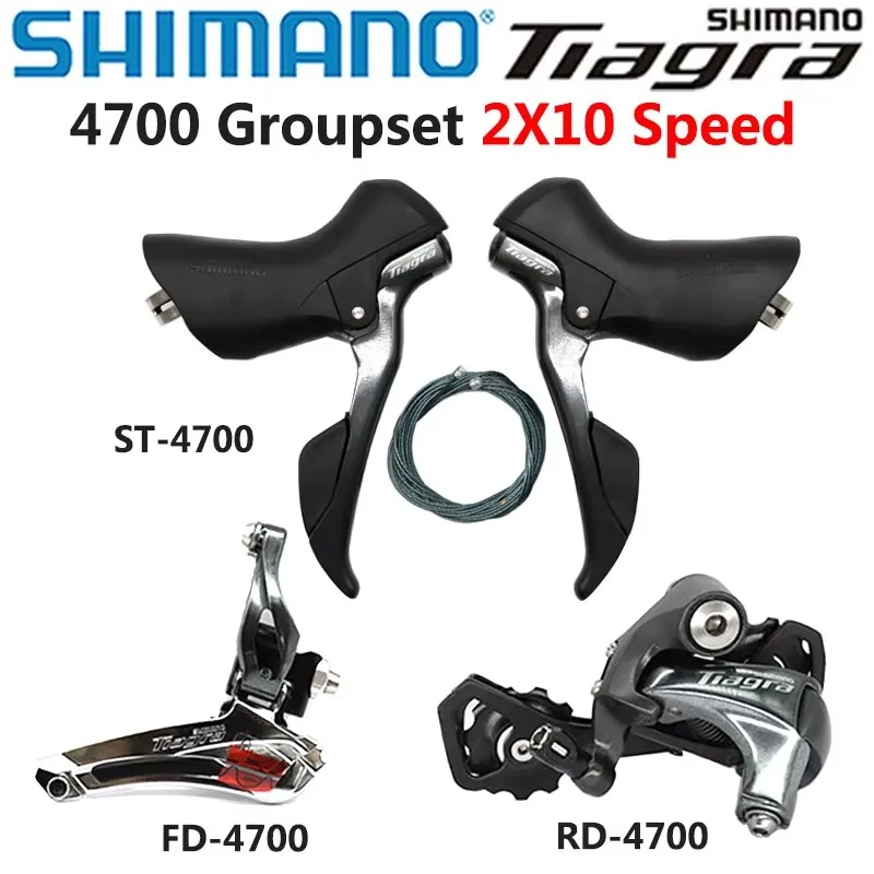 Shimano-Tiagra 4700ギアセット,2x10ギア,st 4700シフター,フロント