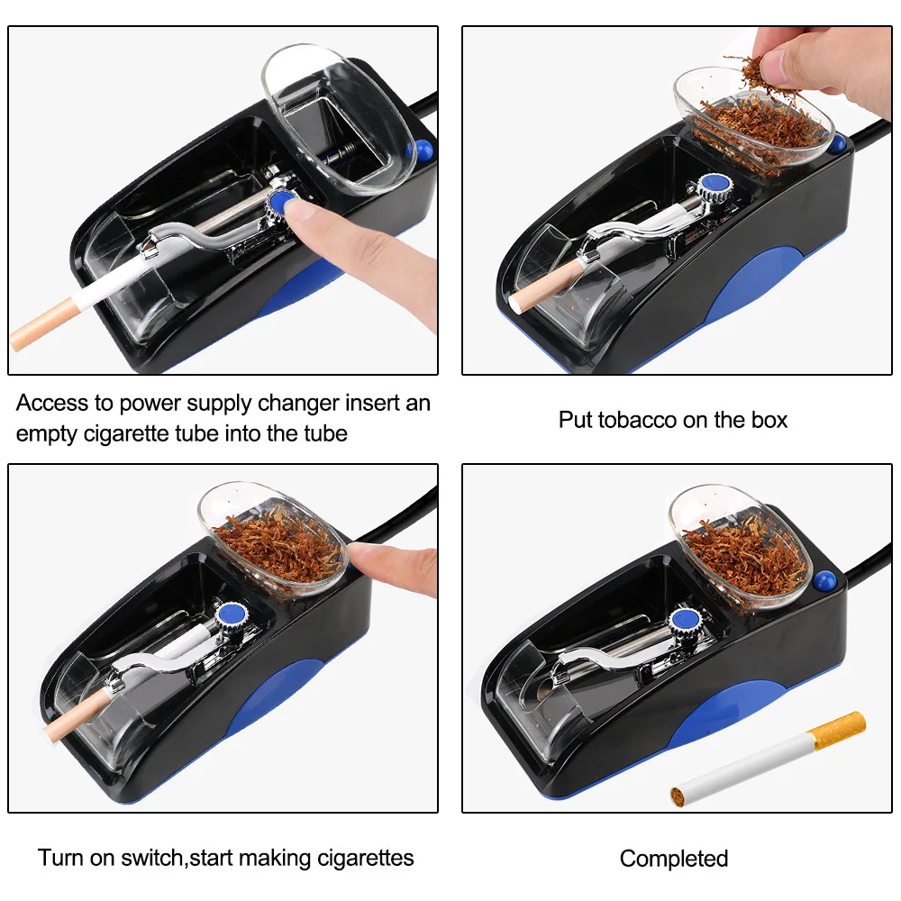 Injector Maker Smoking Tool Cigarette Rolling Machine DIY Smoking Accessories Electric Automatic EU US Plug Tobacco Roller