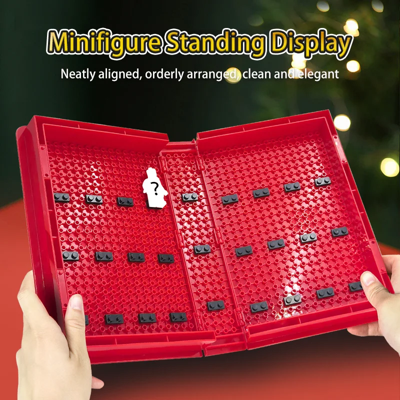 Elegant Minifigure Display Case & Stand - Dustproof Storage Organizer, Perfect Kids' Toy Gift with Openable Design