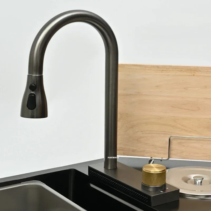 Stainless Steel Kitchen Sinks Corner Double-slot Dishwashing Sink for Kitchen L-shaped Large Corner Dishwashing Basin Handmade X
