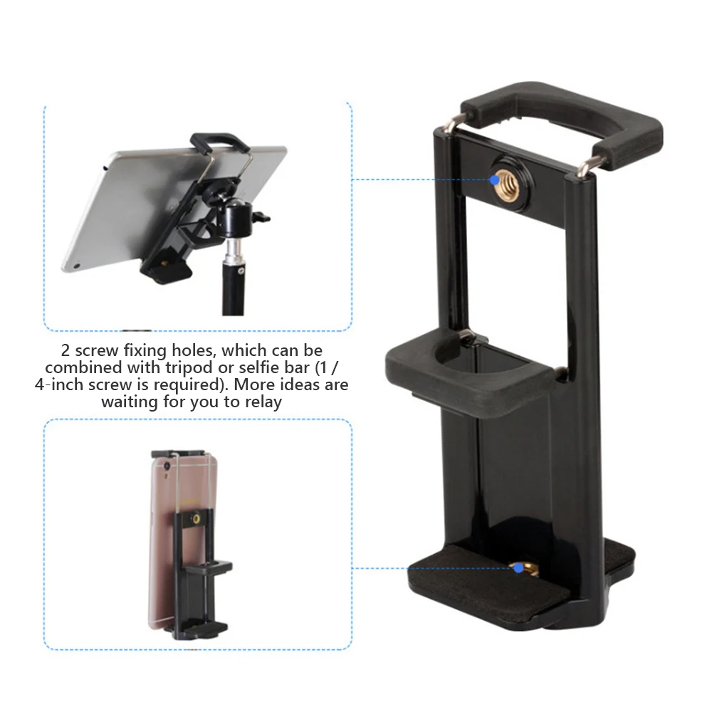 Universal Bracket Phone Holder Tripod Stand for iPhone 14 Xiaomi Mount Tablet Clip SmartphoneTripod Hot Shoe Shooting Adapter