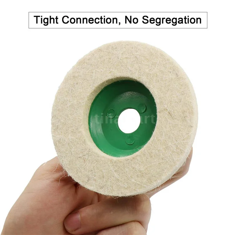 10pcs 4 Inch Wool ing Grinding Wheel Felt Polishing Discs Pads Set for 100mm Angle Grinder Polishing Machine