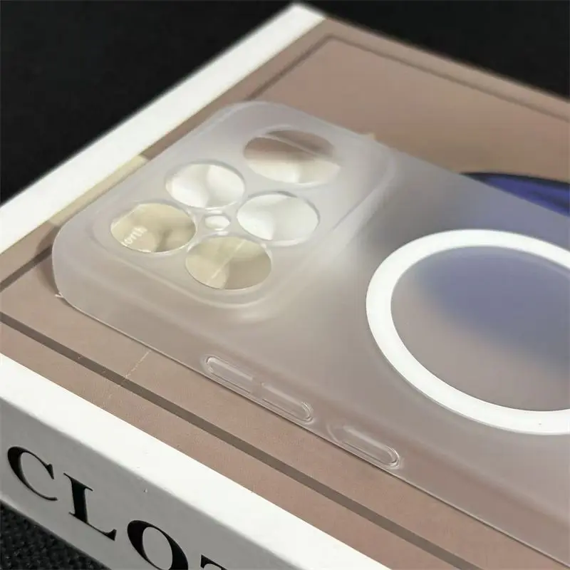 Sleek Transparent Magnetic Hard Case - Durable Protective Back Cover