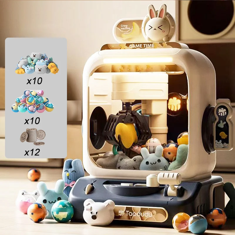 Children Doll Machine Kids Coin Operated Play Game Mini Claw Catch Toy Crane Machines Music Doll Children Christmas Gifts Toys
