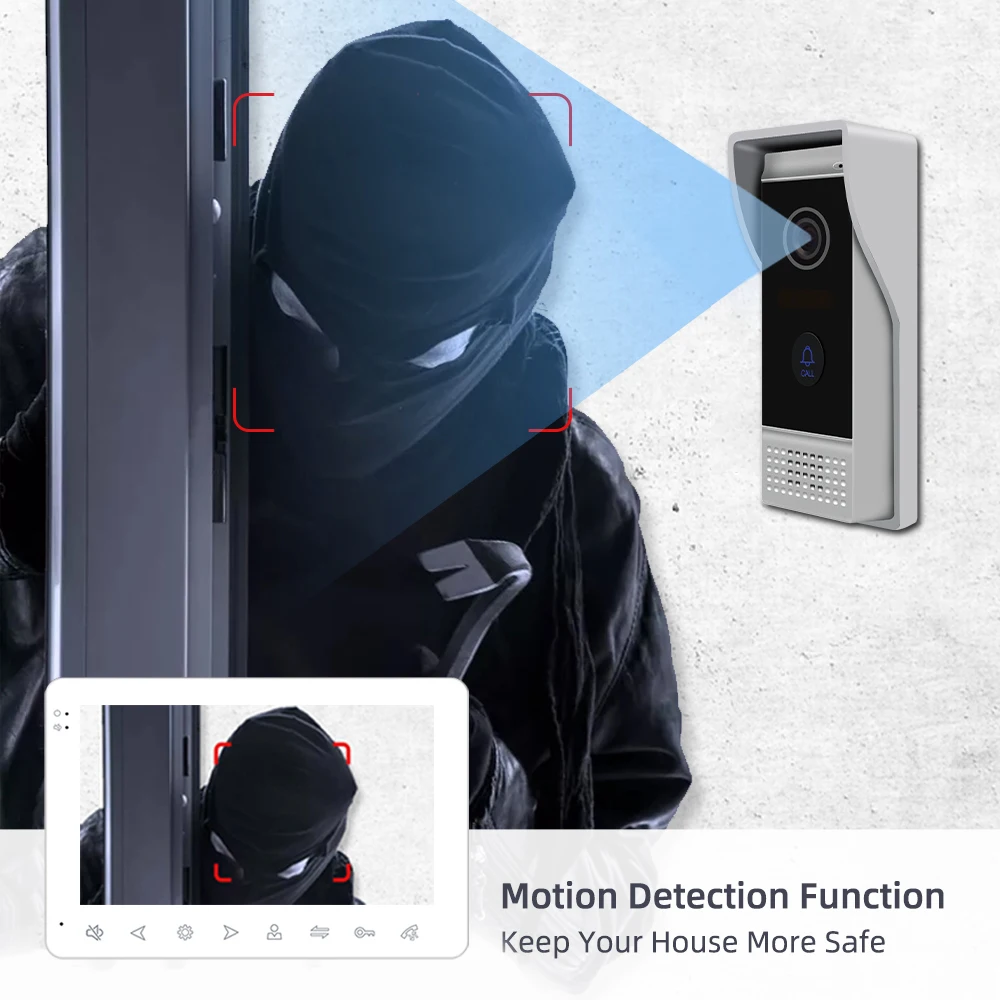 Joytimer 4-Wired Video Door Phone call panel 1200TVL Outdoor Door Bell IP65 Waterproof 110&deg; Wide View Angle Lens IR Night Vision