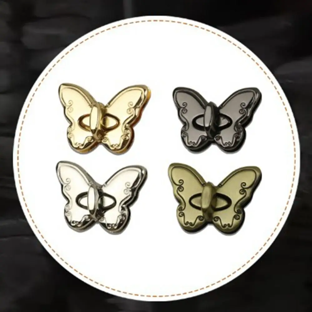 

Metal Butterfly Shape Lock High Quality 34*25mm 4 Colors Retro Lock Leather Craft DIY Bag Parts