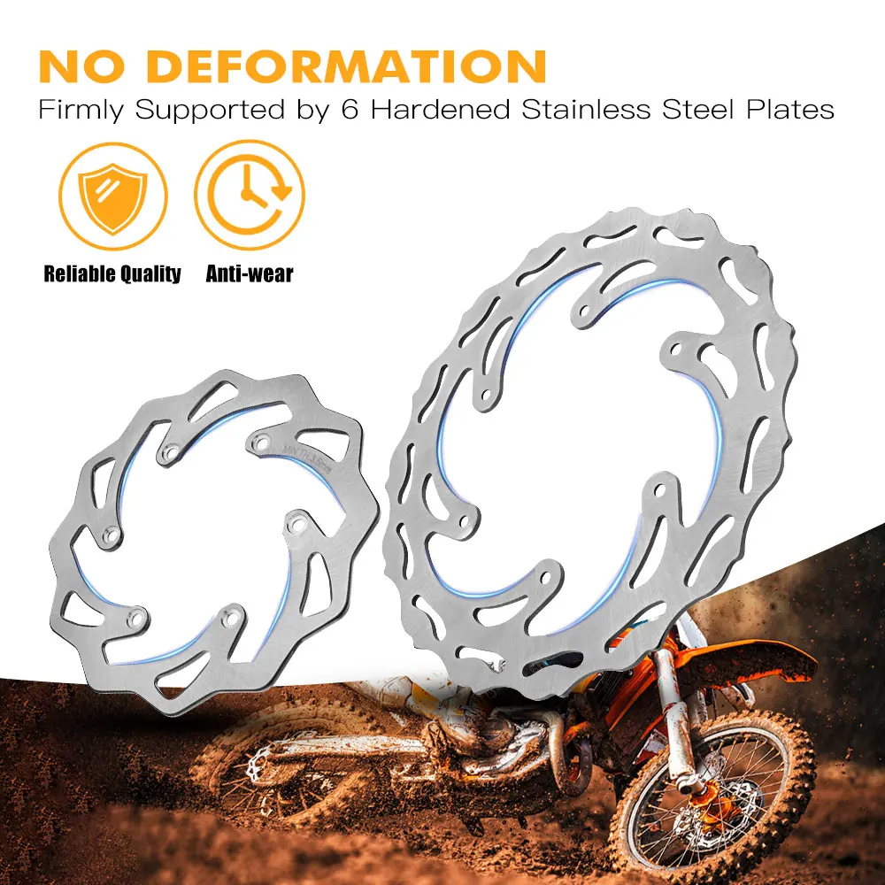 Brake Discs For KTM EXC 300 EXC EXC-F XCW XCFW SX SXF XC XCF TPI Six Days 125 250 300 350 450 500 1994-260/220mm Front Rear motorcycle brake discs