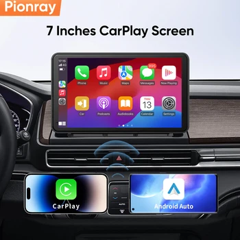 Pionray 7 "Universal CarPlay Android Auto Radio de coche reproductor de vídeo Multimedia pantalla táctil IPS con cámara de visión trasera USB auxiliar 1
