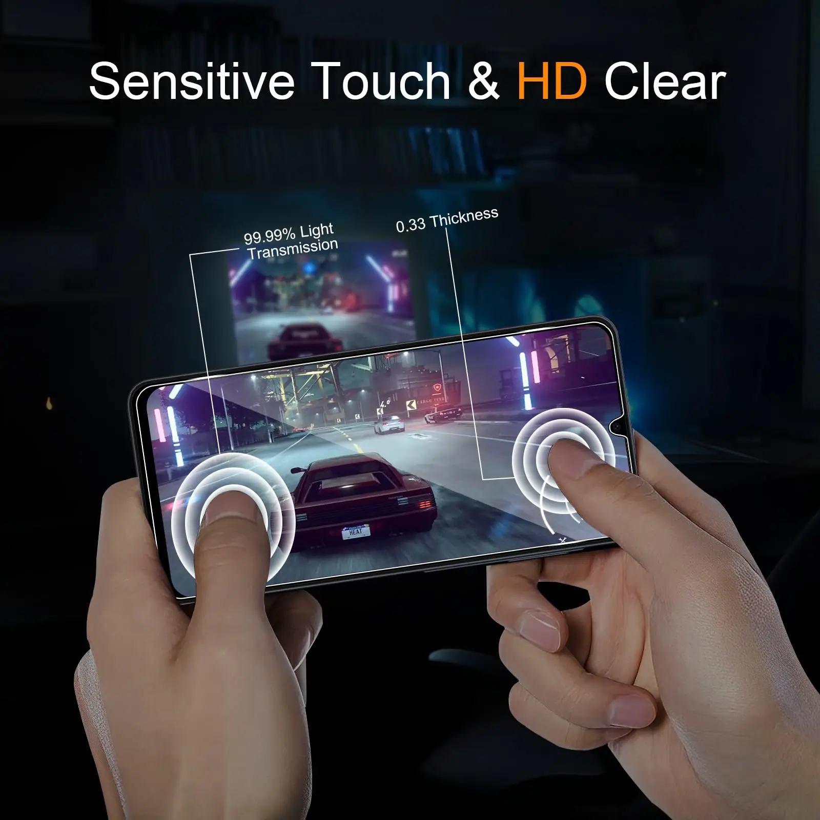 Premium Tempered Glass Screen Protector - 9H Hardness, HD Clarity, Anti-Scratch and Case Friendly