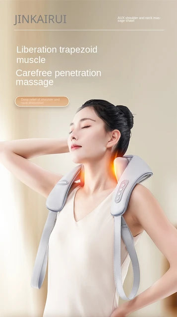 Neck Massager For Pain Relief Deep Tissue Trapezius Shoulder Massage Tissue  4D Electric Kneading Heat Neck Muscle Massage Appara - AliExpress