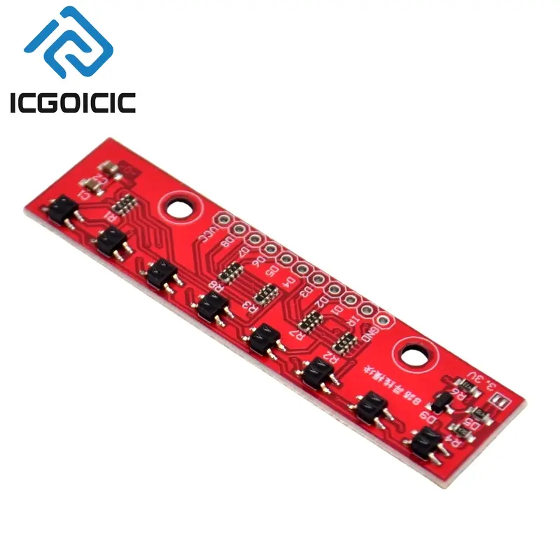 1-10PCS 8-Channels Infrared Line Tracking Sensor Module – Digital Output for Arduino Smart Car Robot DIY Projects image 2