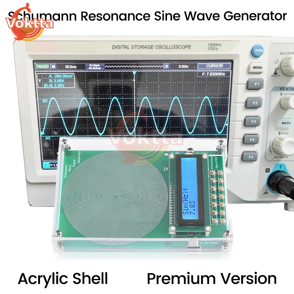 7.83HZ Schumann Wave Generator Natural Bio-Healing Ultra-low Frequency Pulse Generator 3.5MM Audio Resonator Vibration Speaker signal generator waves resonance generator